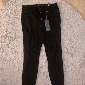 Torrid Black Distressed Skinny Jeans